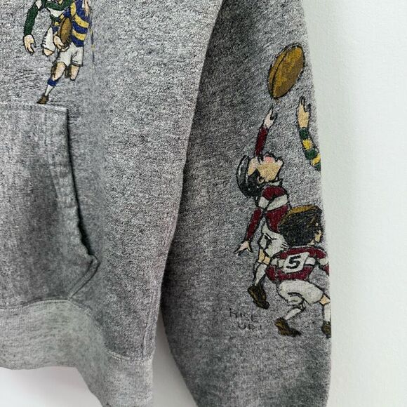 Polo Ralph Lauren Men’s Unisex Cartoon Rugby All Over Printed Fleece Heather Gra - Picture 12 of 16